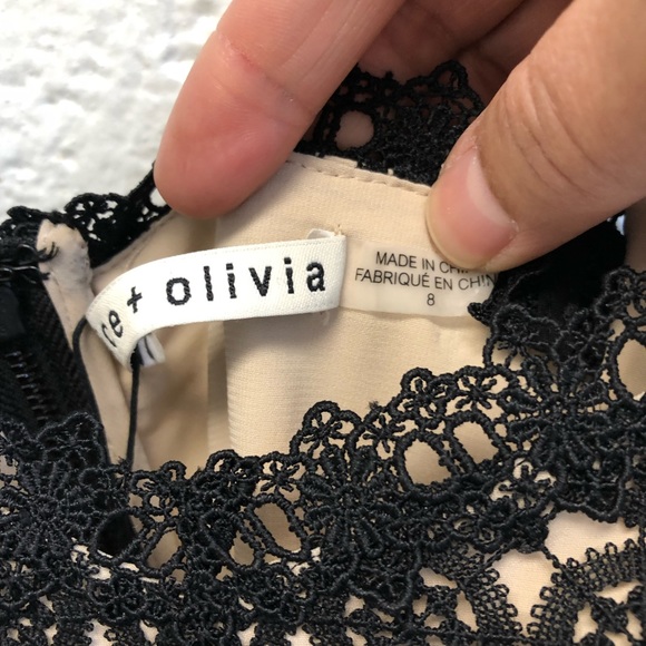 Alice + Olivia Black Lace Tamica Dress‎ NWT Sz. 8 - Picture 7 of 13